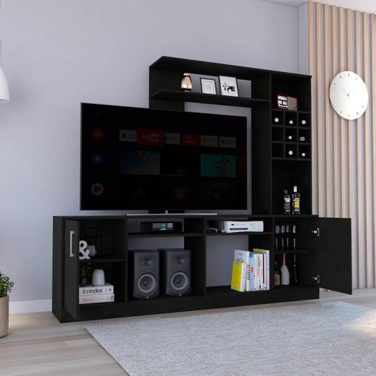 "Ultimate Black Wengue Entertainment Center for Tvs up to 78 Inches - Modoc Collection"