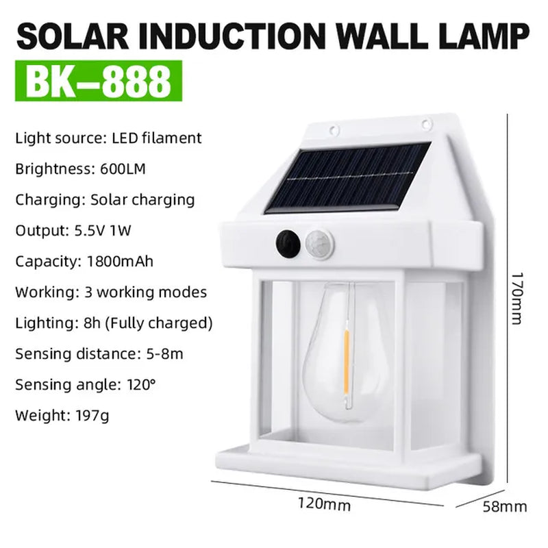 "Illuminate Your Outdoor Space with Our Intelligent Induction Solar Wall Lamp - Waterproof, Stylish, and Energy-Efficient!"