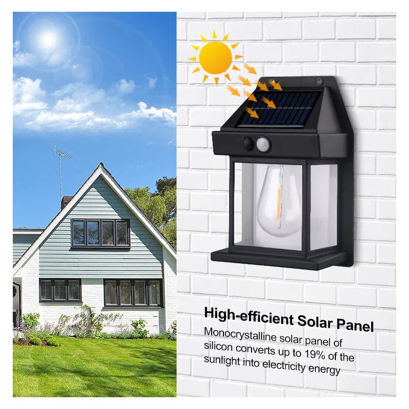 "Illuminate Your Outdoor Space with Our Intelligent Induction Solar Wall Lamp - Waterproof, Stylish, and Energy-Efficient!"